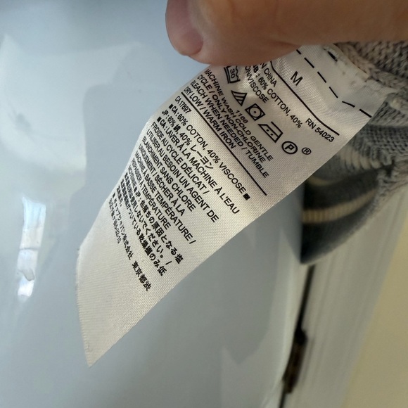 Banana republic Striped Gray and White Women's Sweater long sleeve top - Picture 3 of 5